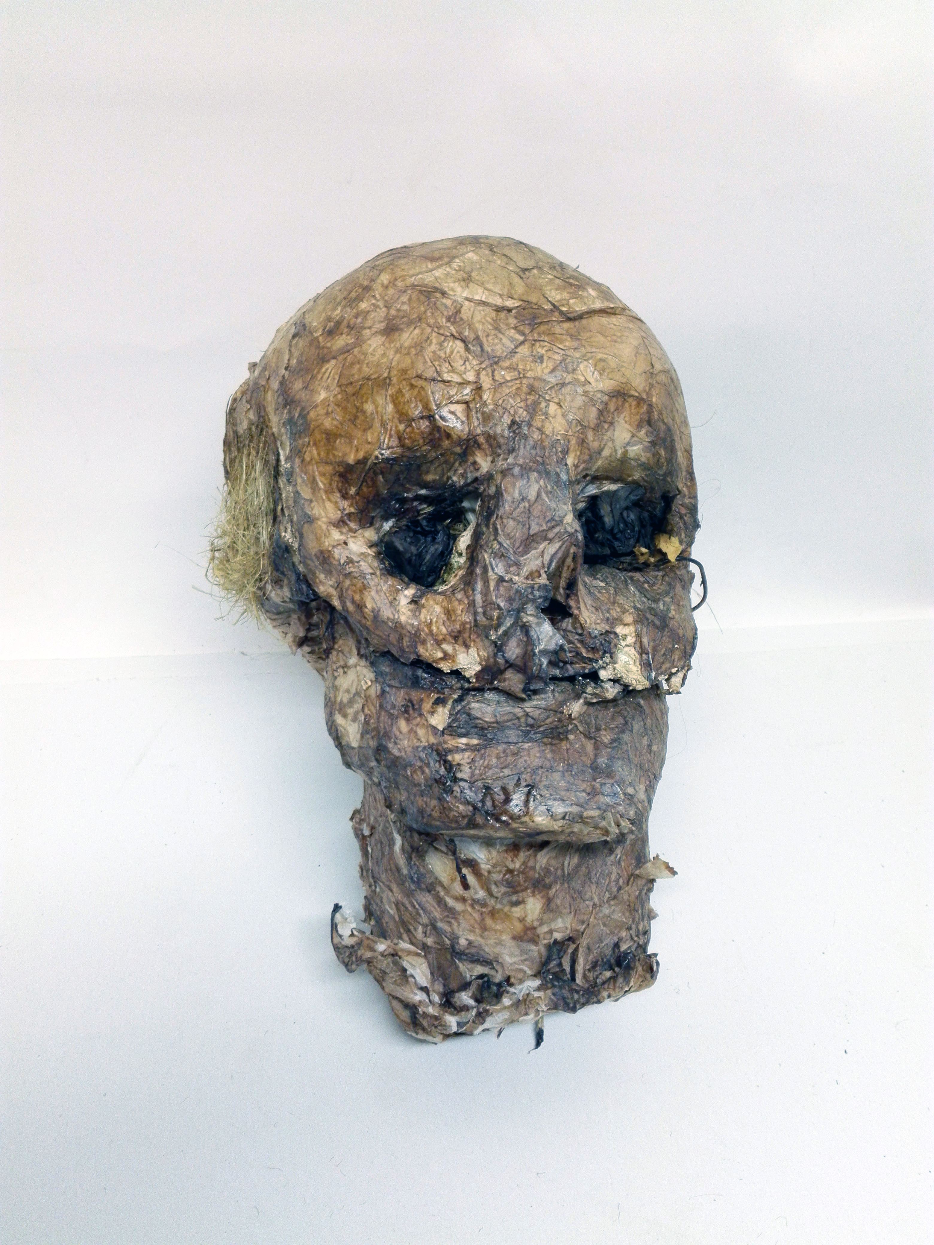 cabeza no4 hombre calavera momificada replica 30x17x23 1u